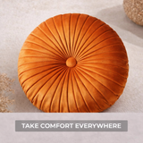 Anyhouz Pleated Round Pillow – Soft Cushion Filled Decorative Throw Pillow