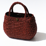 Sofia Red Basket - Straw Bag - Iraca Handmade Bag - Top Handle Purse