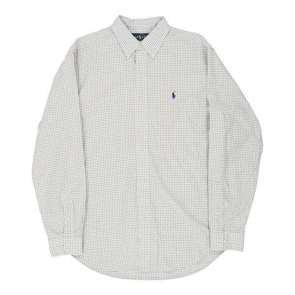 Ralph Lauren Checked Shirt - Large White Cotton