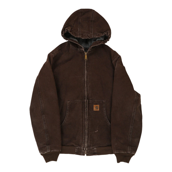 Age 14-16 Carhartt Jacket - Large Brown Cotton