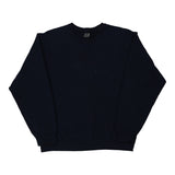 Fruit Of The Loom Sweatshirt - Large Navy Cotton Blend
