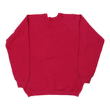 Fruit Of The Loom Sweatshirt - XL Pink Cotton Blend