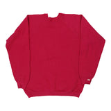 Fruit Of The Loom Sweatshirt - XL Pink Cotton Blend