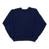 Fruit Of The Loom Sweatshirt - 2XL Blue Cotton Blend