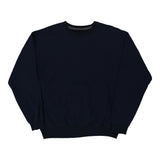 Fruit Of The Loom Sweatshirt - Large Navy Cotton Blend