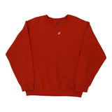 Fruit Of The Loom Sweatshirt - Large Orange Cotton Blend