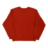 Fruit Of The Loom Sweatshirt - Large Orange Cotton Blend