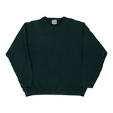Fruit Of The Loom Sweatshirt - 2XL Green Cotton Blend