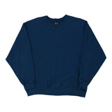 Fruit Of The Loom Sweatshirt - XL Blue Cotton Blend