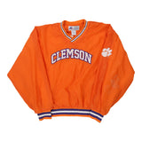 Clemson Russell Athletic Windbreaker - Large Orange Polyester