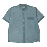 White Tab Levis Short Sleeve Shirt - XL Blue Cotton