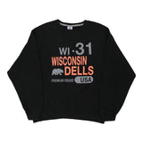Wisconsin Russell Athletic Sweatshirt - Large Black Cotton Blend
