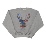 Jerzees Graphic Sweatshirt - 2XL Grey Cotton Blend