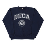 Deca Hanes College Sweatshirt - Medium Navy Cotton Blend
