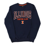 Illinois Fighting Illini Colosseum Sweatshirt - Small Navy Cotton Blend