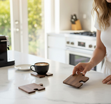 Anygleam Natural Wood 4pcs Wooden Coaster Cup Kitchen Tools Accessories
