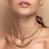 Katia Gold Chain Necklace with Teardrop Tassels