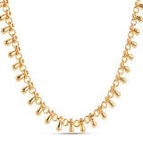 Katia Gold Chain Necklace with Teardrop Tassels