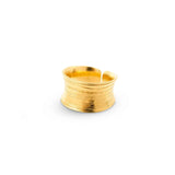 Nudo Gold Short Scratch Ring (adjustable)