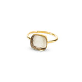 Sophia Prasiolite Gold Ring
