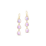 Sophia Triple Amethyst Dangle Earrings