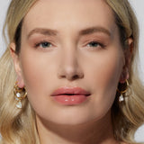 Venus Gold Hoop Earrings With Keshi Pearl Charm