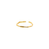 Bamboo Gold Stacking Ring (adjustable)
