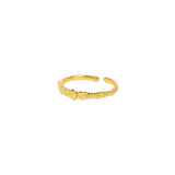 Caviar Gold Stacking Ring (adjustable)