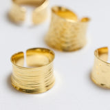 Nudo Gold Short Scratch Ring (adjustable)