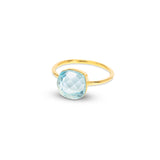 Sophia Blue Topaz Gold Ring