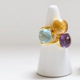 Sophia Blue Topaz Gold Ring