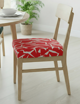 Anyseat Wine Red White Cracks Print Chair Cover – Stretch Washable Removable Seat Cover for Dining & Kitchen