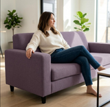 Anyseat 3-Seater Sofa Cover – Plain Purple Style Slipcover for Living Room Chair Protection