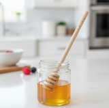 Anygleam Natural Brown 10pcs Wooden Honey Spoon Dipper Sticks Kitchen Tableware