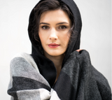 Anita Hooded Alpaca Striped Poncho