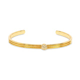 Athena Gold Cuff Bracelet With Sparkles