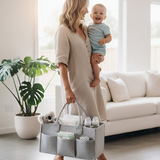 Anysort Mommy Diaper Bag Light Grey Organizer Multifunctional Newborn Things Nursery Stackers and Caddies Pouch Large Storage