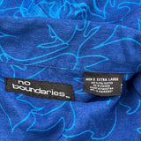 No Boundaries Hawaiian Shirt - XL Blue Polyester
