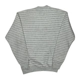 Made In USA Hl Miller Striped Sweatshirt - Large Grey Cotton
