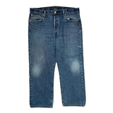 501 Levis Jeans - 36W 31L Blue Cotton