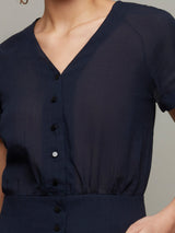 LUTEA | Buttoned-Down Raglan Blouse