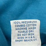 Made In USA Single Stitch Charleston Resort Reworks Graphic T-Shirt - Large Blue Cotton