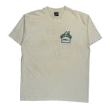 University Sponsored Bradley University Peoria, Il Fruit Of The Loom Single Stitch T-Shirt - XL Cream Cotton Blend