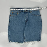505 Levis Denim Shorts - 32W 9L Blue Denim