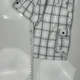 Lee Checked Cargo Shorts - 34W 10L Gray Cotton