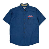 Carhartt Short Sleeve Shirt - Large Blue Cotton