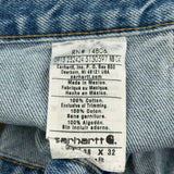 Carhartt Double Knee Carpenter Jeans - 36W 32L Blue Cotton