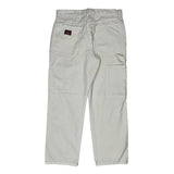 Wrangler Double Knee Carpenter Trousers - 32W 29L White Cotton