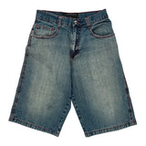 Southpole Baggy Denim Shorts - 30W 13L Blue Denim