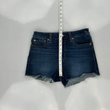 Levis Denim Shorts - 26W UK 6 Dark Wash Cotton